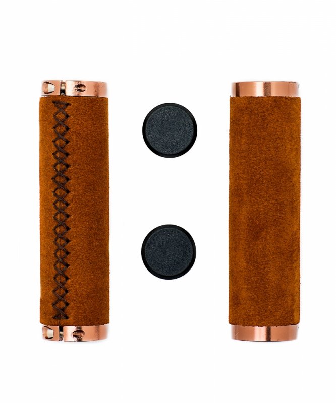 Купить Грипсы VINCA SPORT Vintage H-G220 130 мм из натуральной замши, коричневые