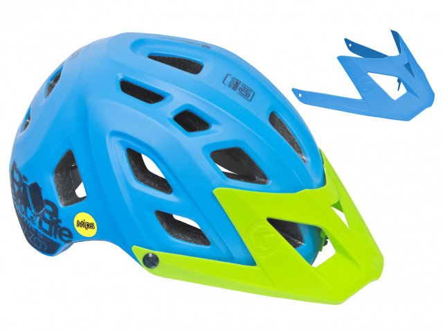 Купить Шлем RAZOR MIPS Ocean Blue, 23 отверстия, платформа для камеры, дополнительный козырёк, система защиты головы MIPS