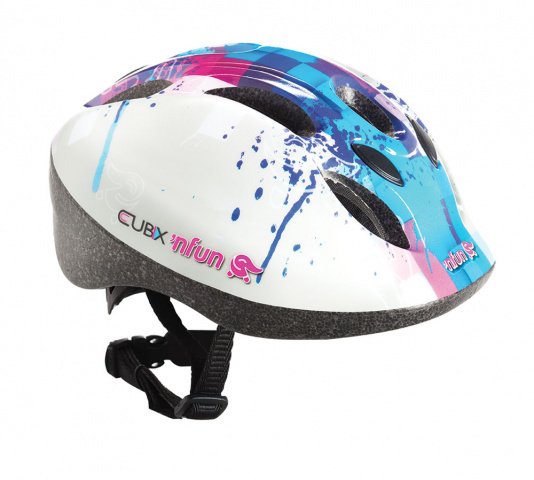 Купить Шлем детский/подростковый 'NFUN Cubix, 48-52см бело-голубой