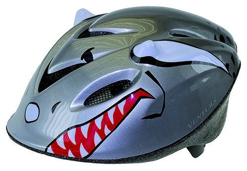Купить Шлем .детский/подростк. 5-731161 3D с сеточкой 6отв. SEMI-INMOLD 52-57см  дюймов акула дюймов  серо-красн. VENTURA