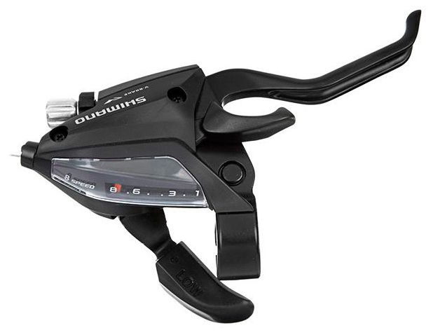 Купить Манетка с тормозной ручкой Shimano Tourney, EF500, правая, 8 скоростей, цвет черный ESTEF5002RV8AL