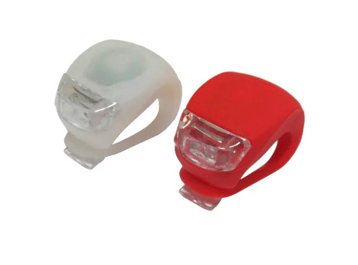 Купить Фонари силиконовые в комплекте: красный / 2 красных LED + белый / 2 белых LED