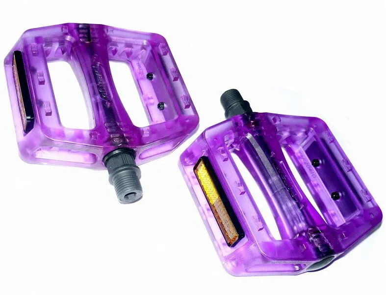 Купить Педали WELLGO B107N, 9/16 дюймов , 110x110 мм, фиолетовые