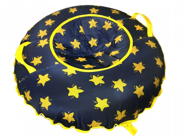 Купить Ватрушка Принт  дюймов Желтые звезды на синем дюймов  110 см