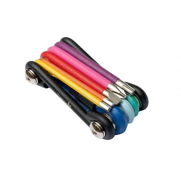 Купить Набор ключей мультитул KLONK 10523 Rainbow, 10 в 1 (2/2.5/3/4/5/6/8 mm/PH2/Flat/T25)