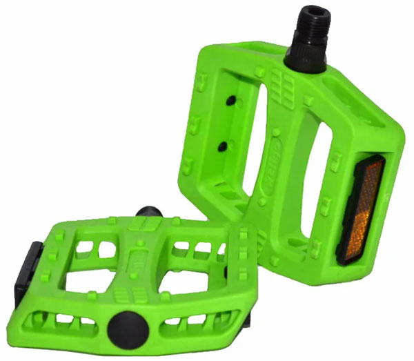 Купить Педали WELLGO B107N, 9/16 дюймов , 110x110 мм, зеленые