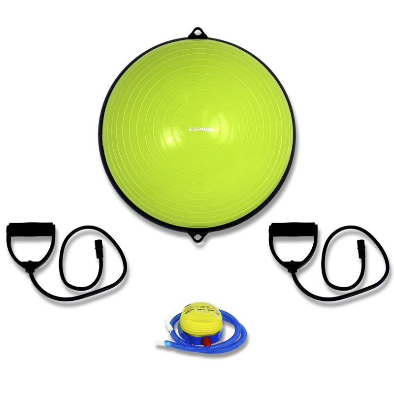 Купить Полусфера ESPADO с эспандерами 64x20 см, зеленая ES2327
