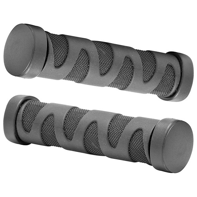 Купить Грипсы STELS XH-G57BL, 130 мм, с алю кольцами чёрные