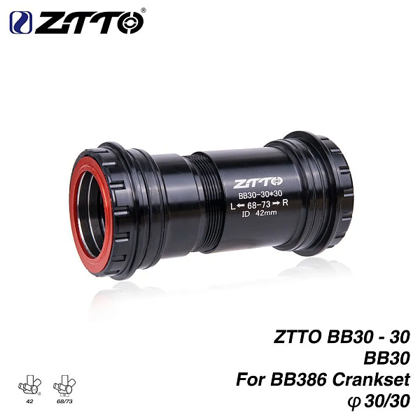 Купить Каретка ZTTO стандарта BB30 (Press Fit) под ось 30 мм, черный ZZ-ZZBB3030