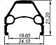 Купить Обод 700C*28C/38C Weinmann 28 дюймов  ZAC2000 двойной пистонированный (V-Brake, 36H*14G, защитная полоса, черный)